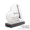 Plaque funéraire guitare-acoustique-blanche-forme-coeur 13 Plaquedeces.fr